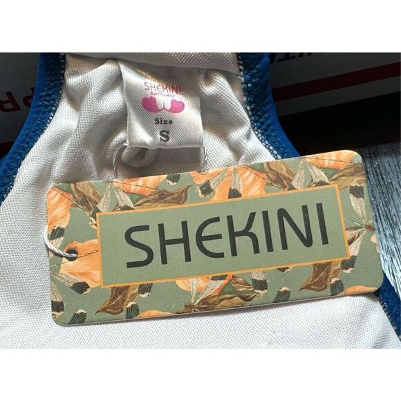 Shekini NWT blue bikini top size S - Picture 3 of 3